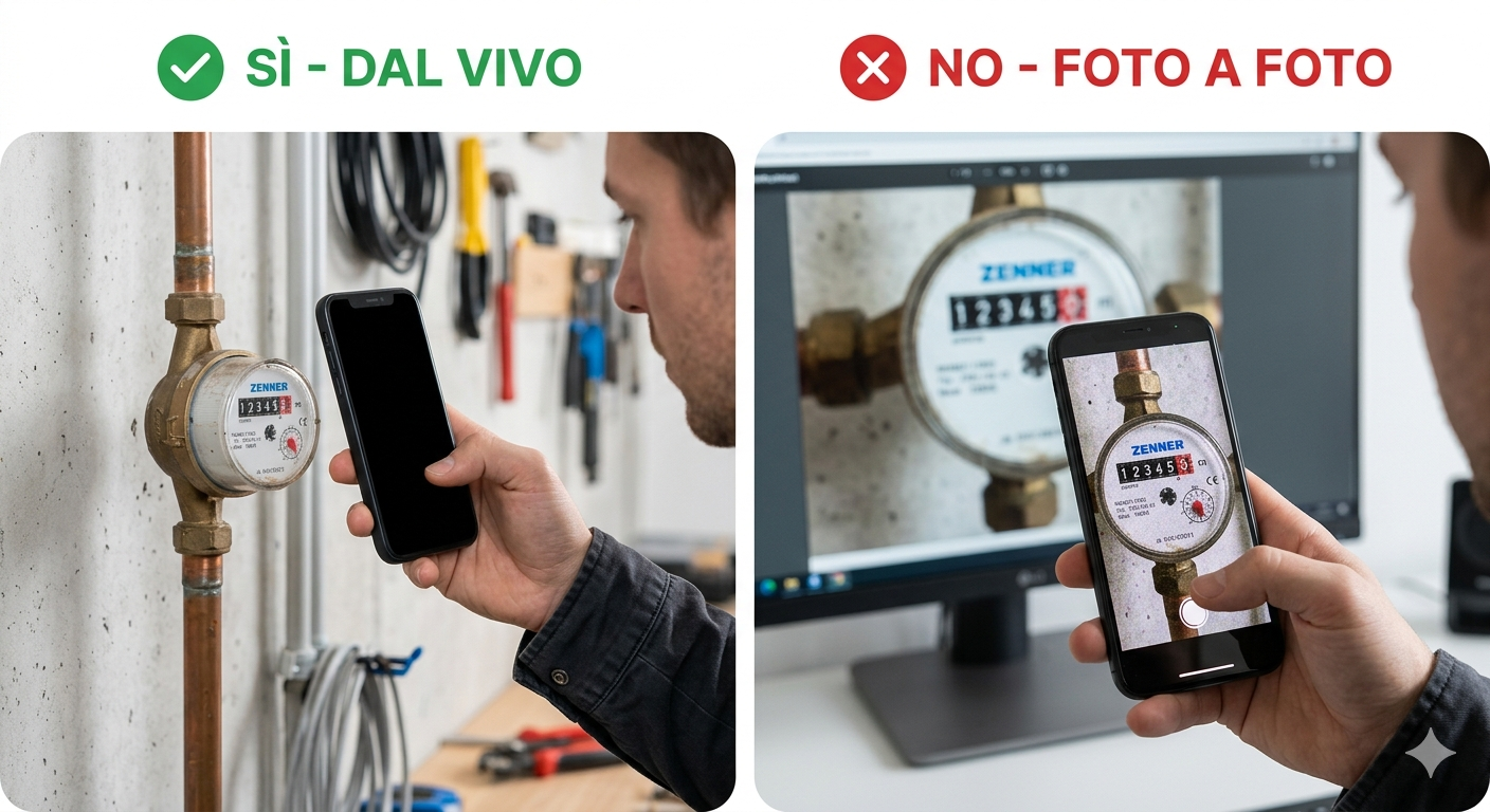 Guida Visiva Autolettura: Corretto vs Errato